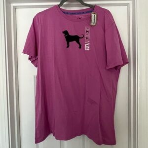 The Black Dog Magenta Tee with Black Print